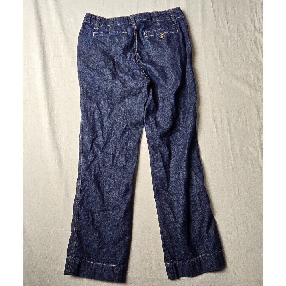 Lauren Jeans  Co Womens 2 Mid Rise Denim Blue Dark Straight Zip‎ Pants - Picture 2 of 16